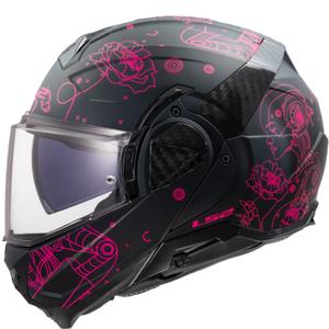 Cască de motocicletă pliabilă LS2 FF910 Advant II Sophia negru-roz