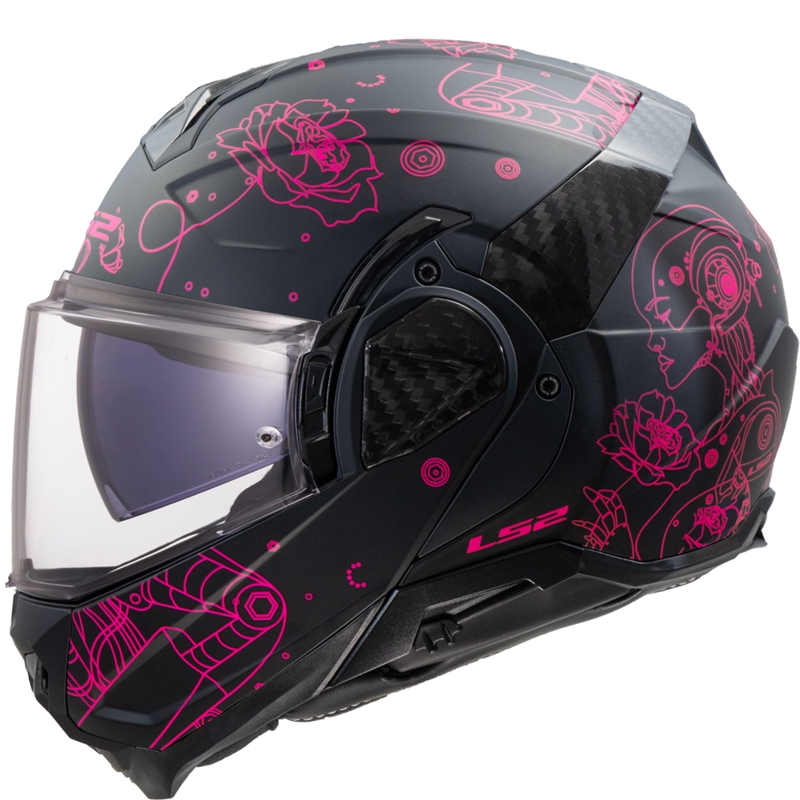 Cască de motocicletă pliabilă LS2 FF910 Advant II Sophia negru-roz