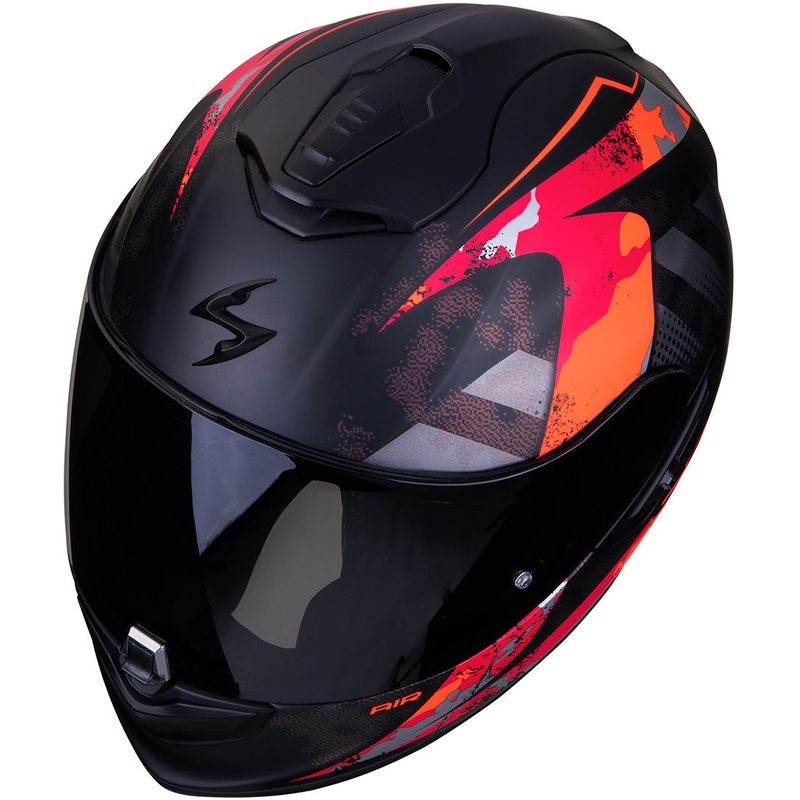 Cască integrală Scorpion EXO-1400 Air Sylex negru-roșu lichidare