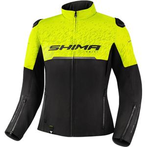 Geacă de motocicletă pentru femei Shima Drift negru-galben-fluo