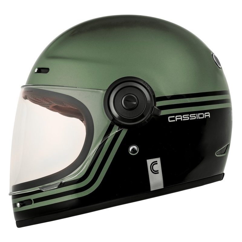 Cască integrală pentru motocicletă Cassida Fibre Super Hooligan negru-verde - calitate II