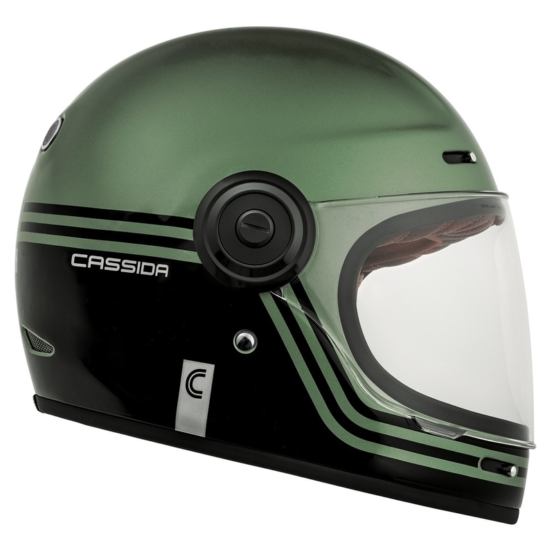 Cască integrală pentru motocicletă Cassida Fibre Super Hooligan negru-verde - calitate II