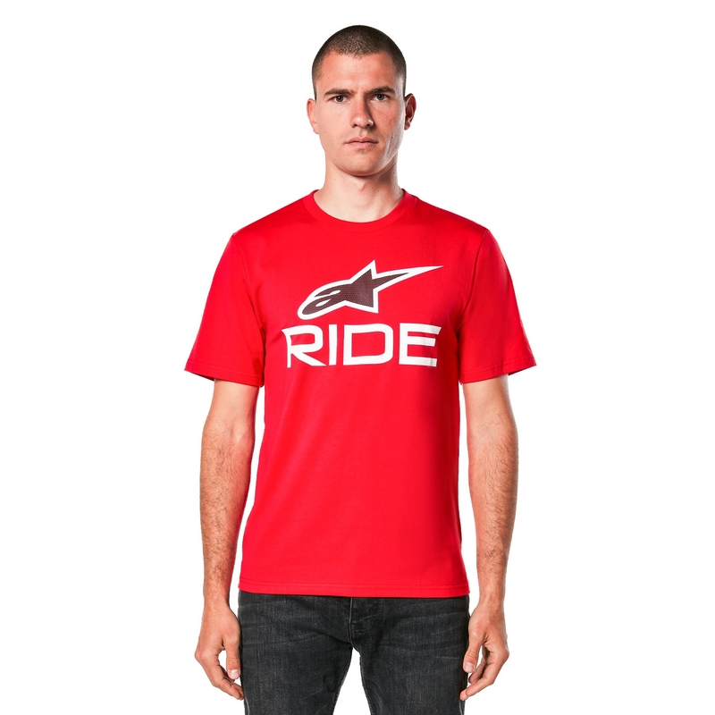 Tricou Alpinestars Ride 4.0 CSF roșu-alb-negru - calitatea a II-a - II. calitate 