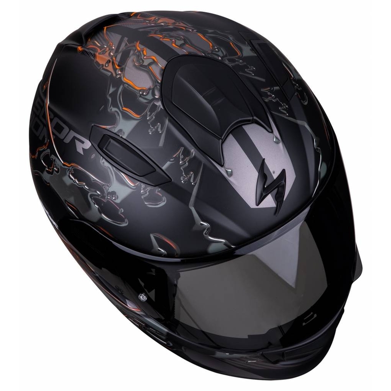 Cască integrală Scorpion EXO-510 Air Likid negru-portocaliu lichidare