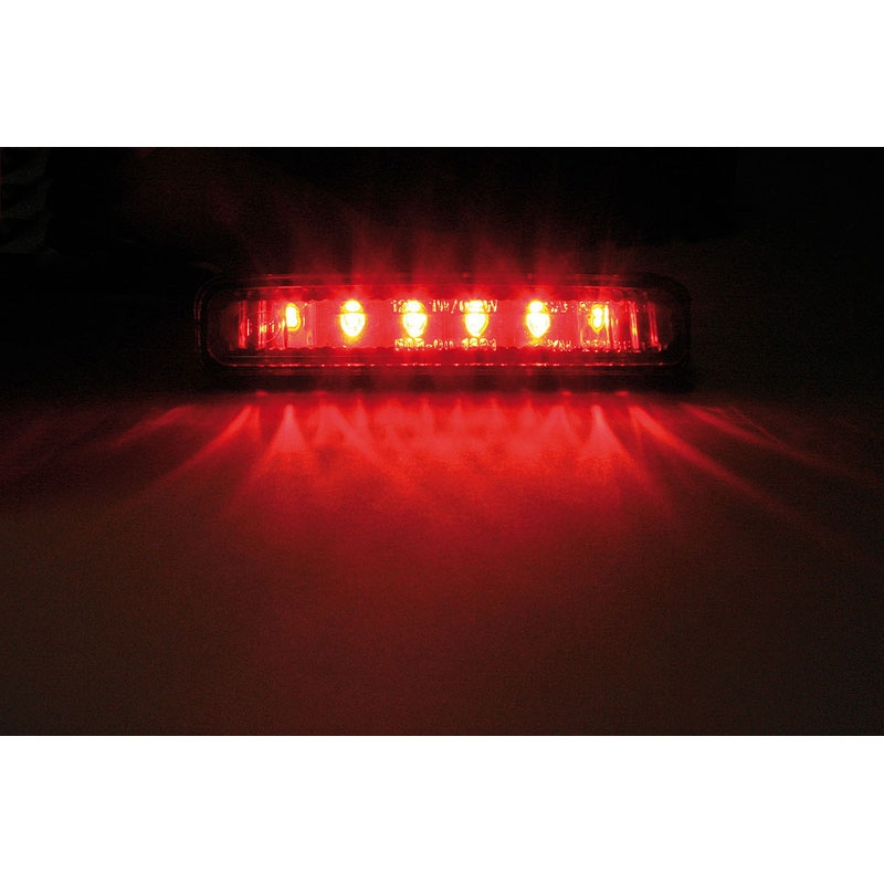 Stop spate pentru motocicletă Highsider Smart Mini LED, negru fumuriu