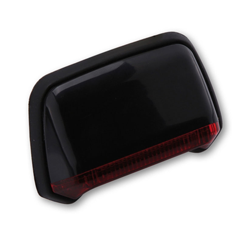 Stop spate pentru motocicletă Highsider Smart LED pentru montare pe aripă, negru-roșu