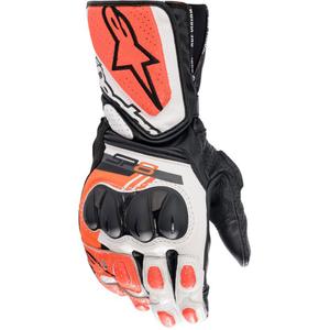 Mănuși de motocicletă Alpinestars SP-8 alb-fluoro-roșu-negru
