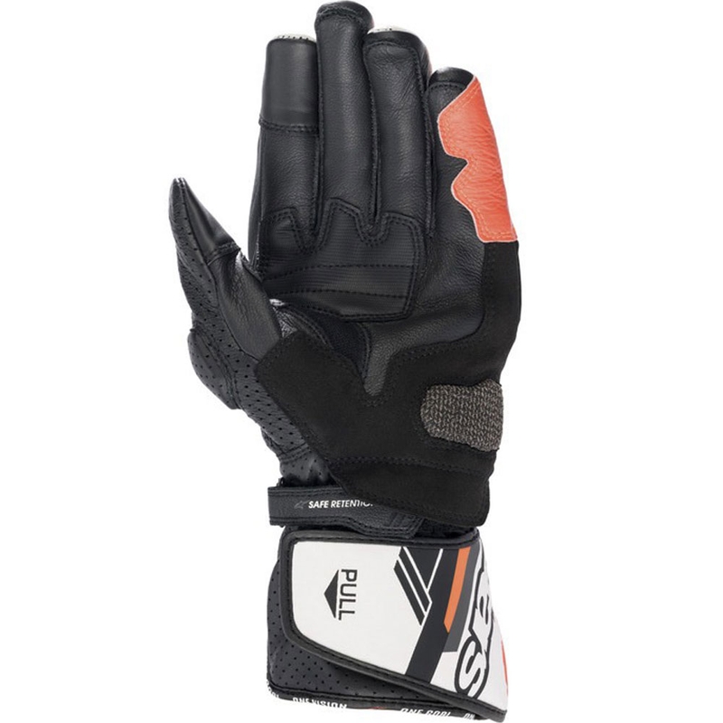 Mănuși de motocicletă Alpinestars SP-8 alb-fluoro-roșu-negru