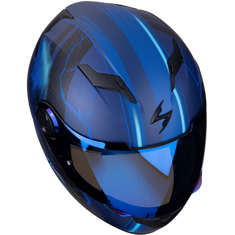 Cască integrală Scorpion EXO-490 Dar negru-albastru