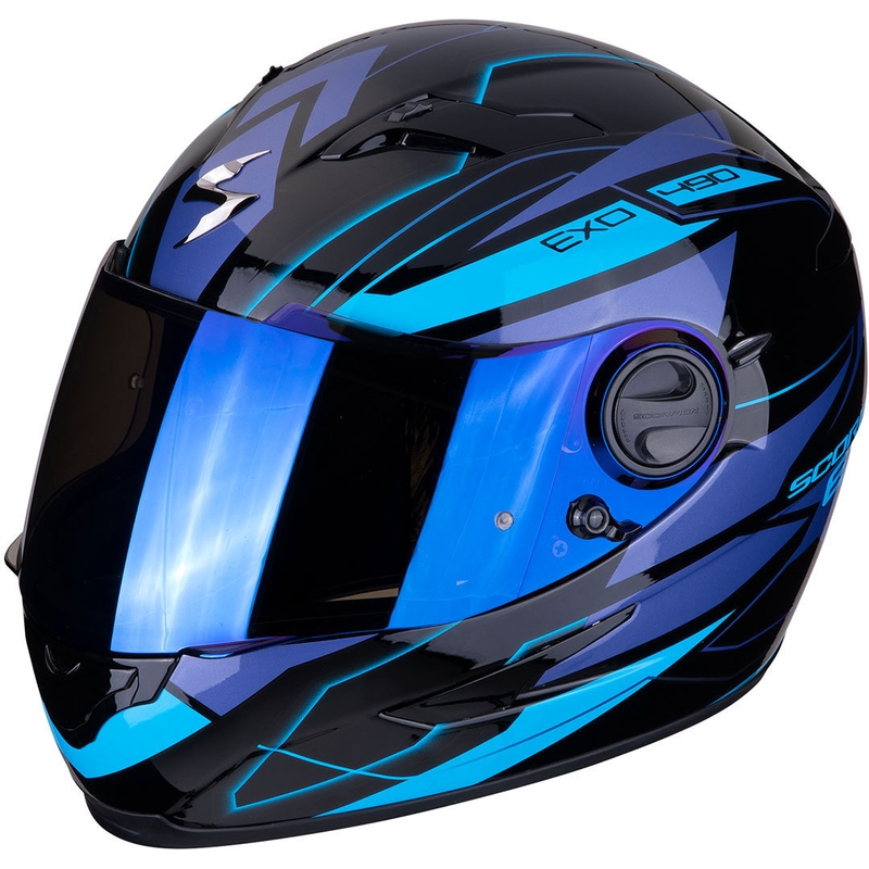 Cască integrală Scorpion EXO-490 Nova negru-albastru lichidare