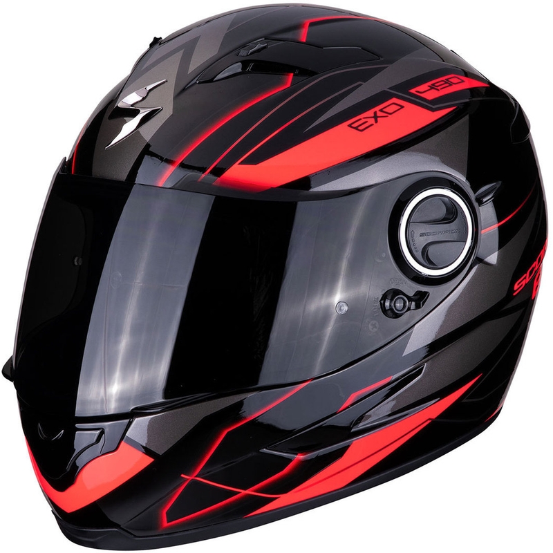 Cască integrală Scorpion EXO-490 Nova negru-roșu