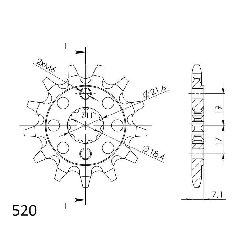 Pinion fata SUPERSPROX 12T, 520