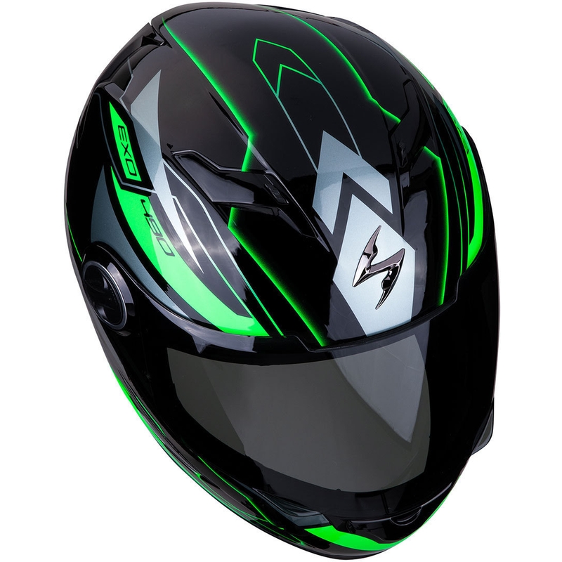 Cască integrală Scorpion EXO-490 Nova negru-verde