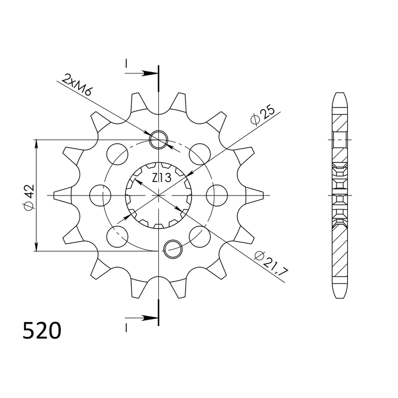 Pinion fata SUPERSPROX 14T, 520