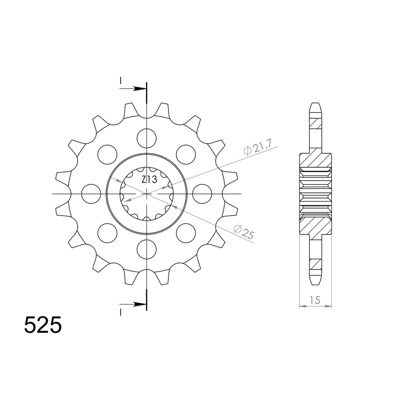 Pinion fata SUPERSPROX 14T, 525