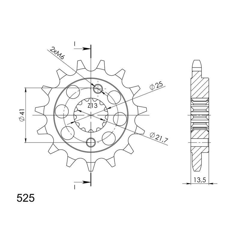 Pinion fata SUPERSPROX 15T, 525