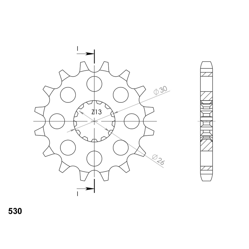 Pinion fata SUPERSPROX 19T, 530
