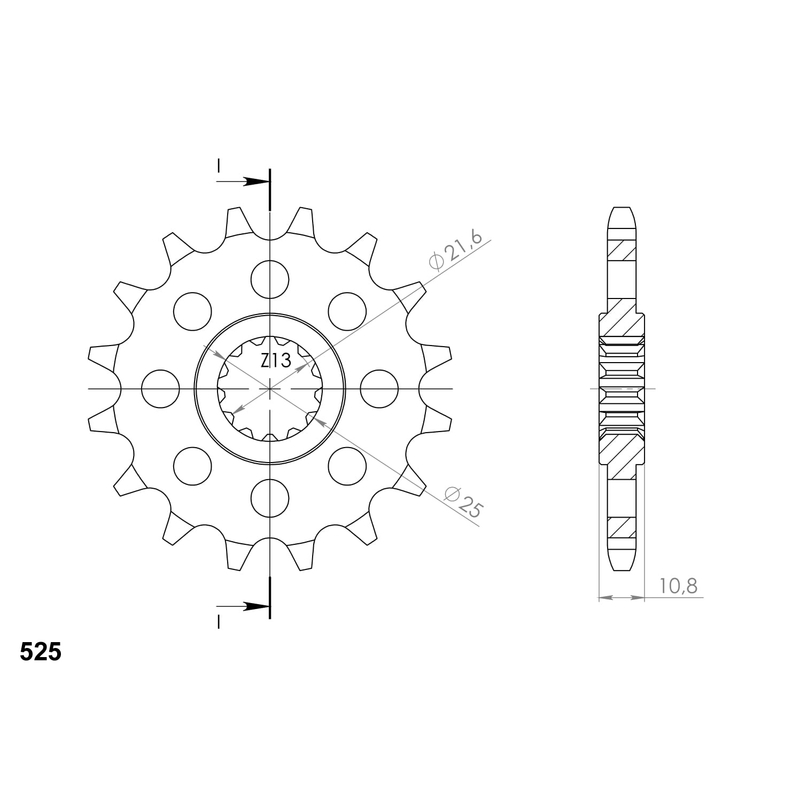 Pinion fata SUPERSPROX 16T, 525
