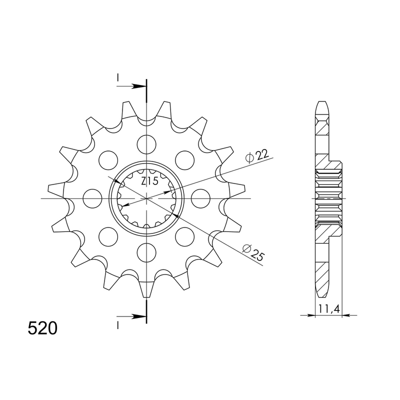 Pinion fata SUPERSPROX 16T, 520
