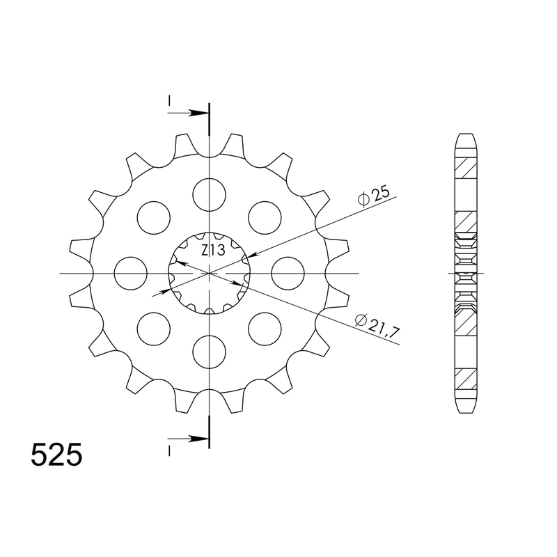 Pinion fata SUPERSPROX 14T, 525