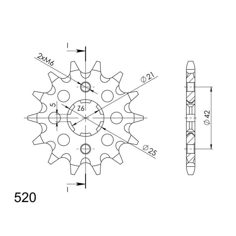 Pinion fata SUPERSPROX 16T, 520