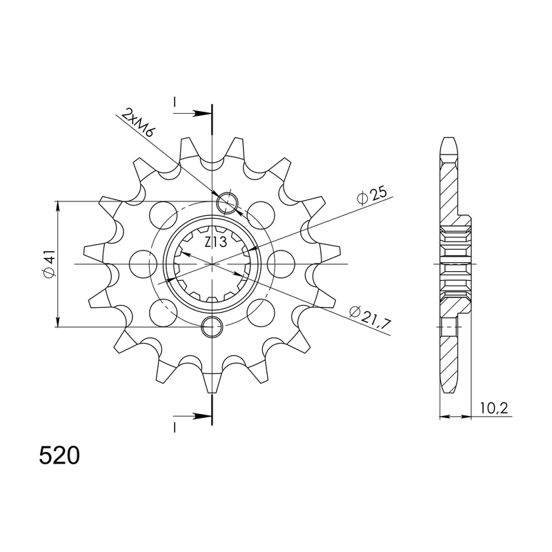 Pinion fata SUPERSPROX 15T, 520