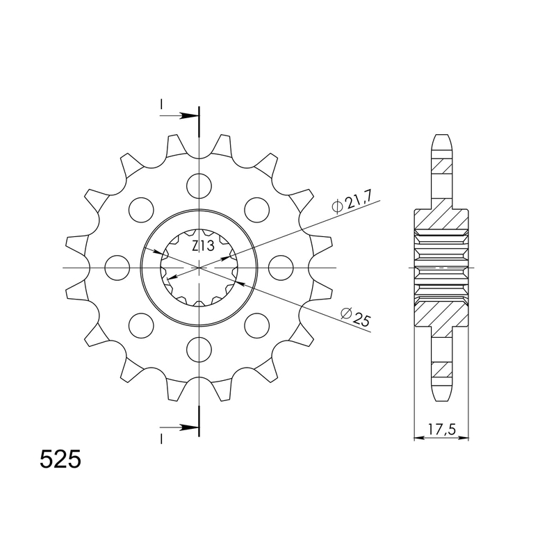 Pinion fata SUPERSPROX 16T, 525