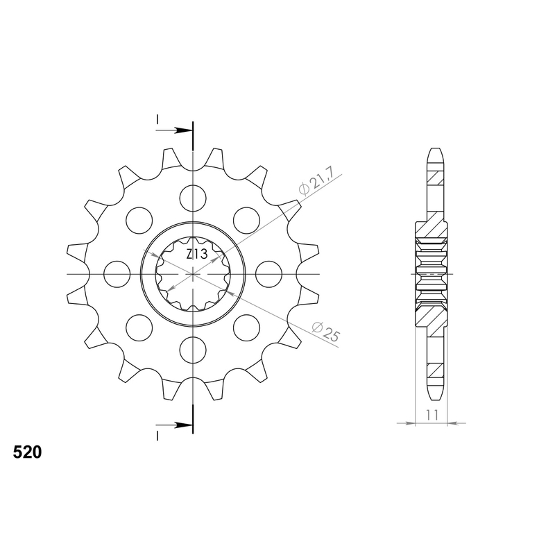 Pinion fata SUPERSPROX 16T, 520