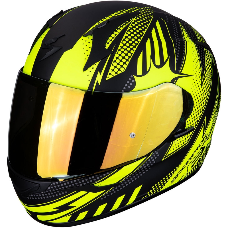 Cască integrală Scorpion EXO-390 Pop negru-fluo galben lichidare
