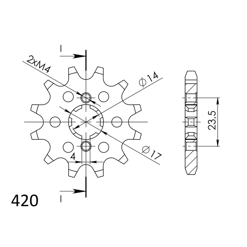 Pinion fata SUPERSPROX 11T, 420
