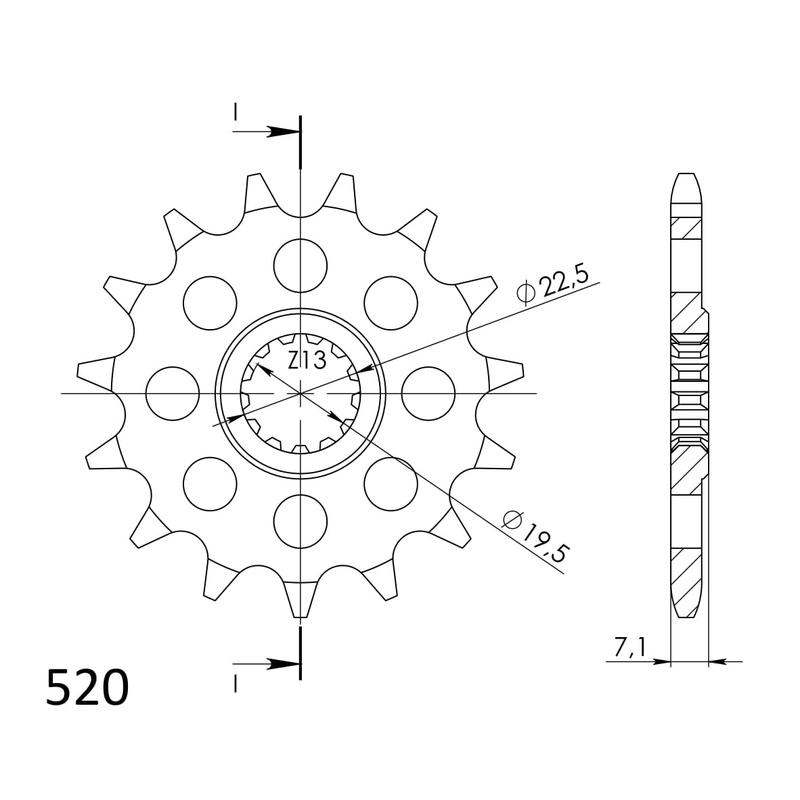 Pinion fata SUPERSPROX 14T, 520