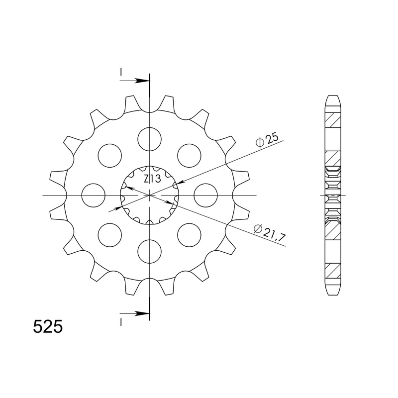 Pinion fata SUPERSPROX 16T, 525 lichidare