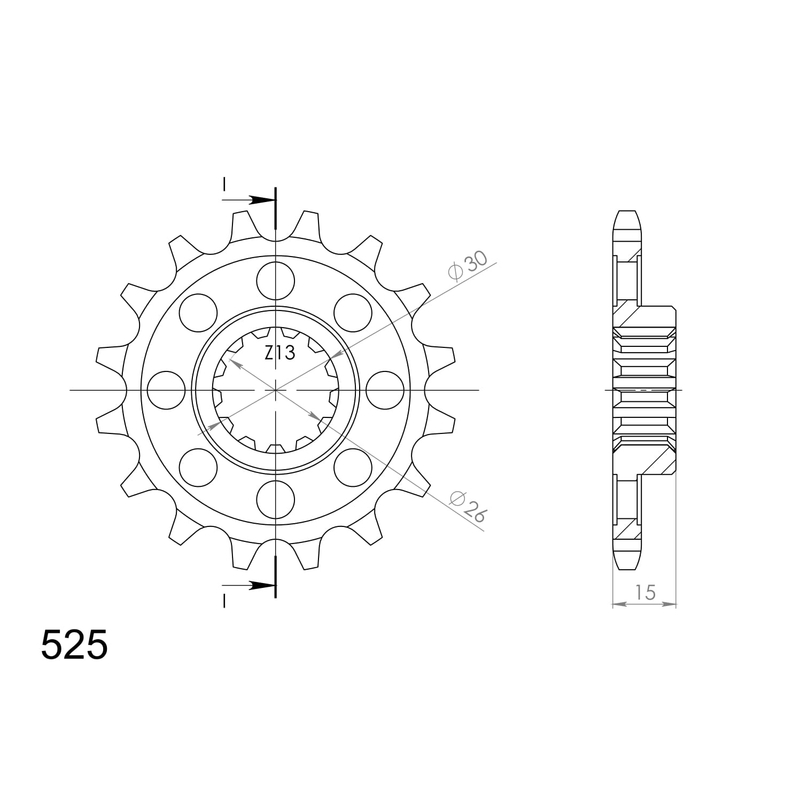 Pinion fata SUPERSPROX 16T, 525