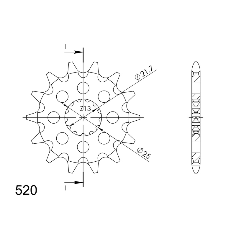 Pinion fata SUPERSPROX 16T, 520