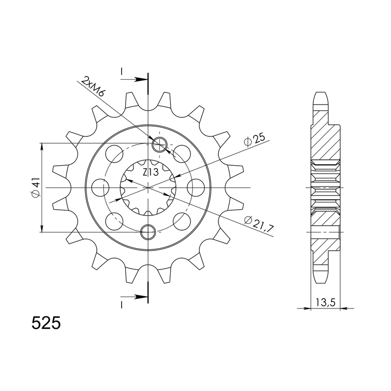 Pinion fata SUPERSPROX 16T, 525