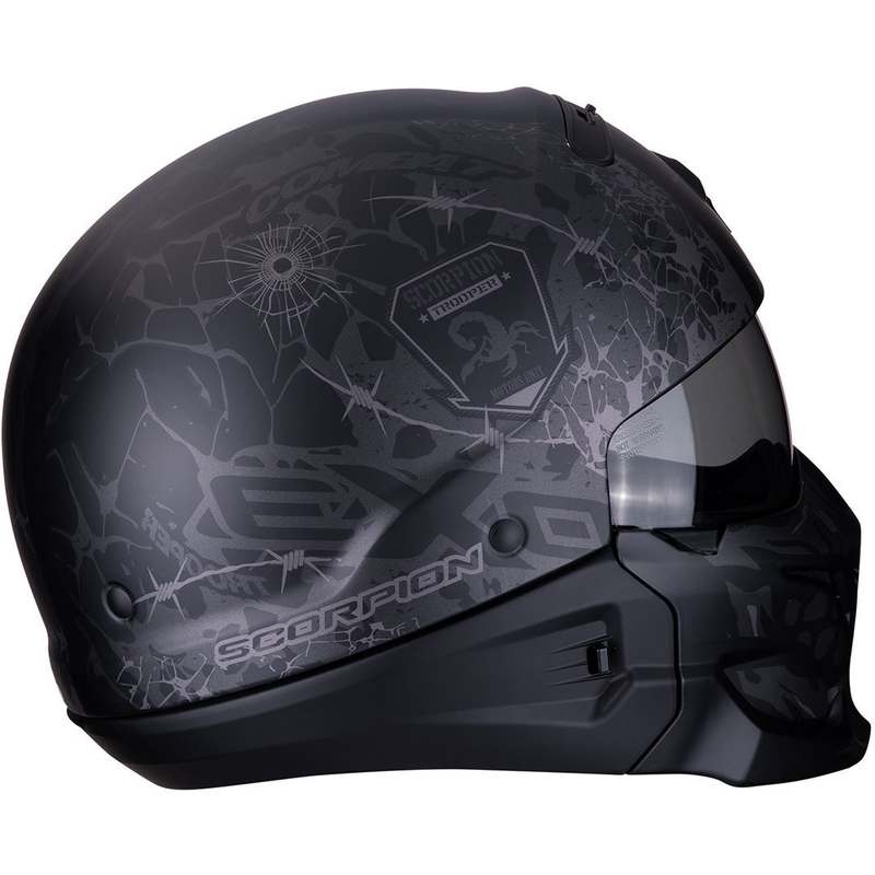 Scorpion EXO-COMBAT Stealth Helmet negru-argintiu