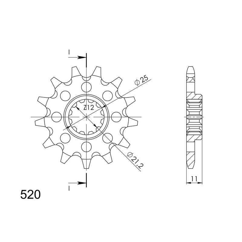 Pinion fata SUPERSPROX 14T, 520