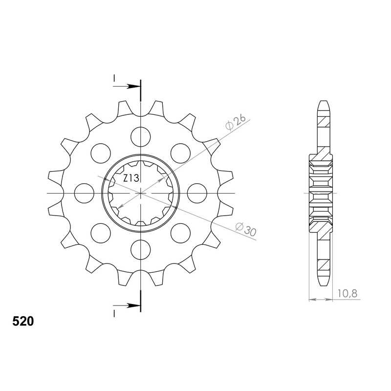 Pinion fata SUPERSPROX 17T, 520