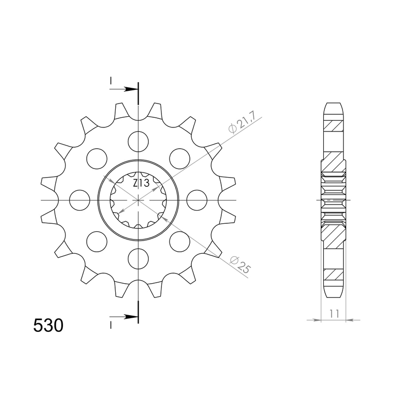 Pinion fata SUPERSPROX 16T, 530