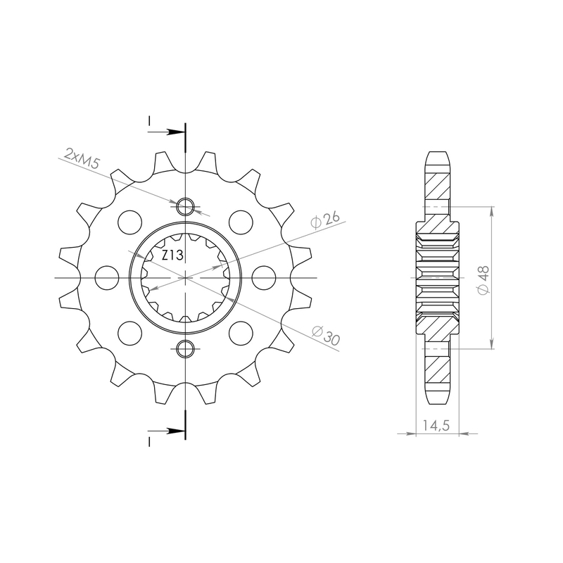 Pinion fata SUPERSPROX 15T, 530