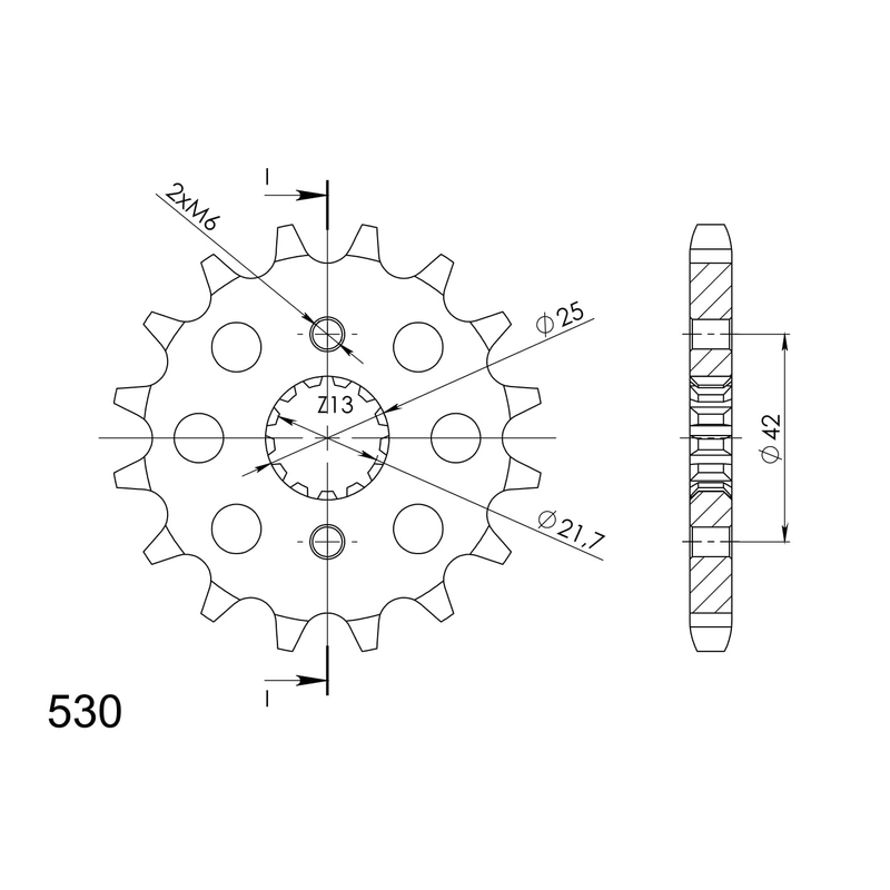 Pinion fata SUPERSPROX 18T, 530
