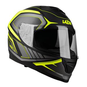 Cască integrală pentru motociclete Lazer Rafale Hexa negru-galben-fluo