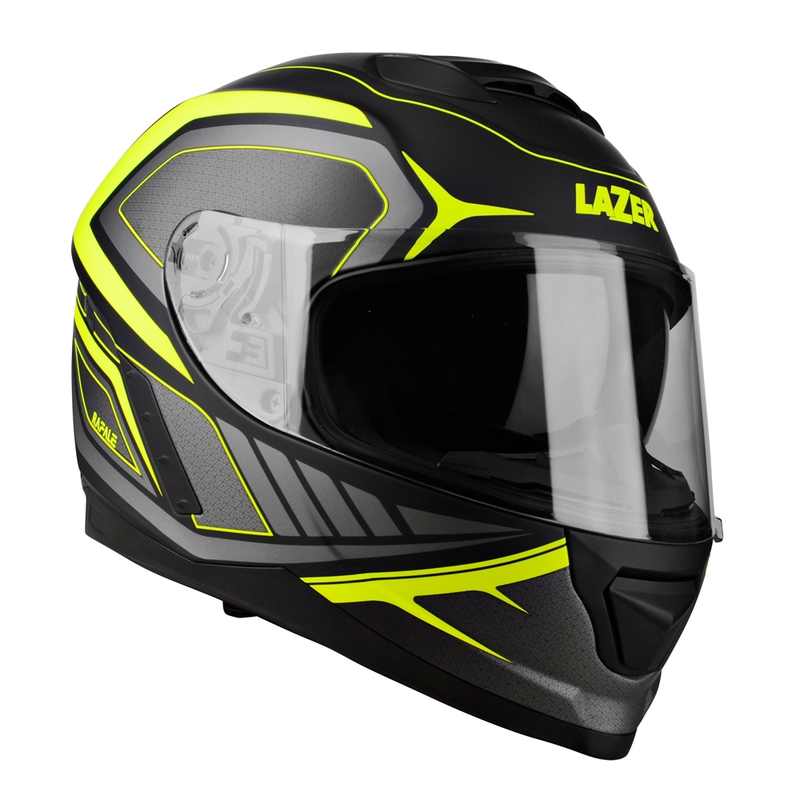 Cască integrală pentru motociclete Lazer Rafale Hexa negru-galben-fluo lichidare