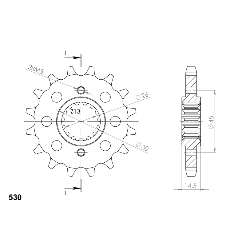 Pinion fata SUPERSPROX 16T, 530