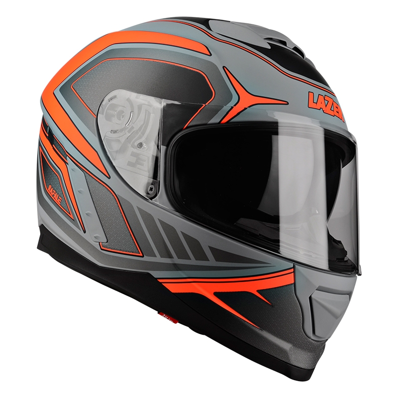 Cască de motocicletă integrală Lazer Rafale Hexa gri-portocaliu lichidare