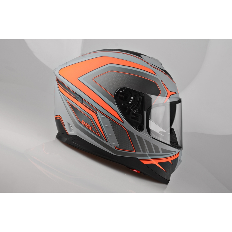 Cască de motocicletă integrală Lazer Rafale Hexa gri-portocaliu lichidare