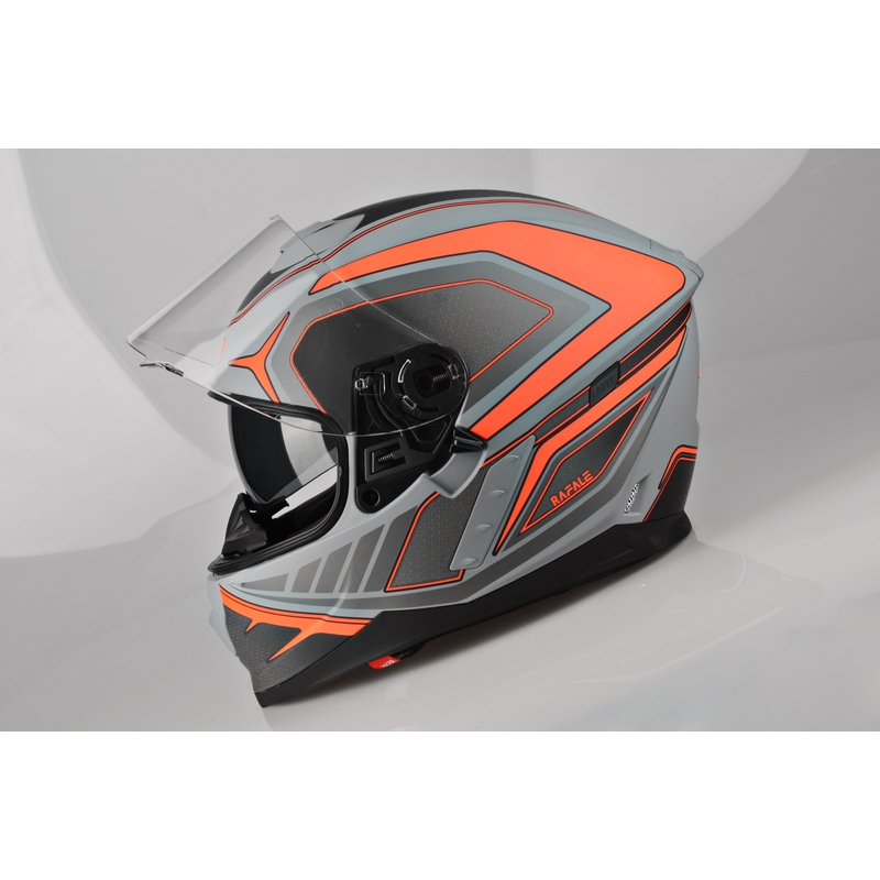 Cască de motocicletă integrală Lazer Rafale Hexa gri-portocaliu lichidare