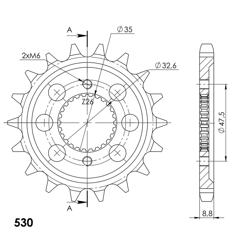 Pinion fata SUPERSPROX