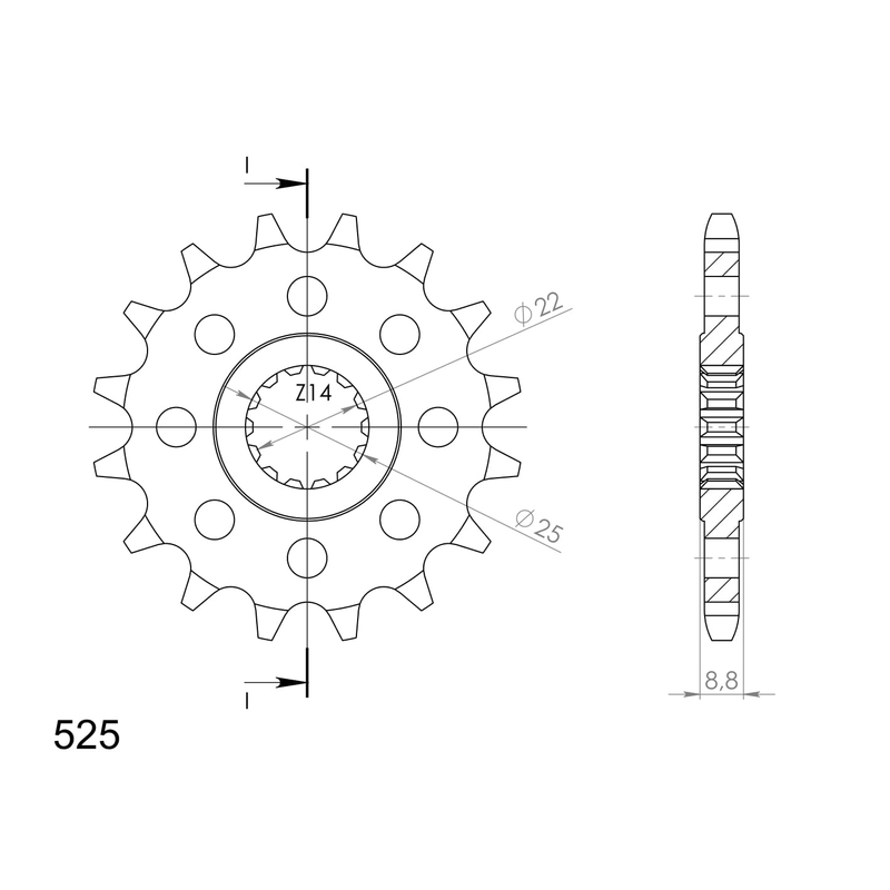 Pinion fata SUPERSPROX