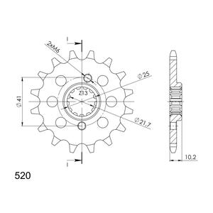 Pinion fata SUPERSPROX CST-308:16 16T, 520